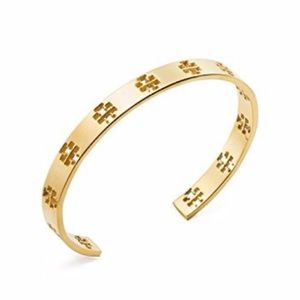 Tory Burch Gold T Logo Cuff